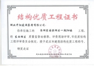 戀湖家園濱湖區(qū)3#樓武漢市建筑結構優(yōu)質工程