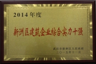 2014年度新洲區(qū)建筑企業(yè)十強(qiáng)